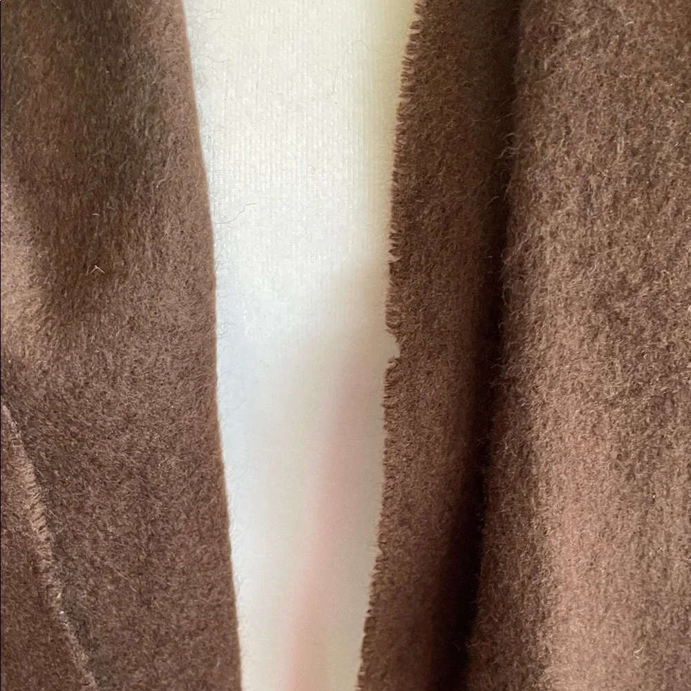 CHRISTIAN DIOR Cashmere Wool Blend Muffler Scarf in Deep Brown Vintage